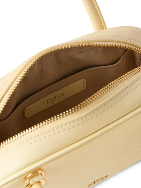 Geantă shopper Furla din piele galben
