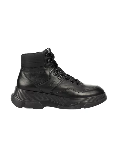 Sneakersy Geox sznurowane koronkowe czarne