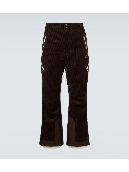 Manšestrové lyže tepláky Brunello Cucinelli hnědé