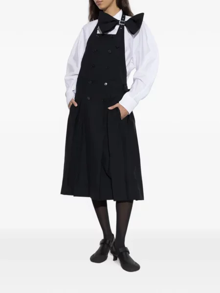 Rochie midi Noir Kei Ninomiya cu funde negru