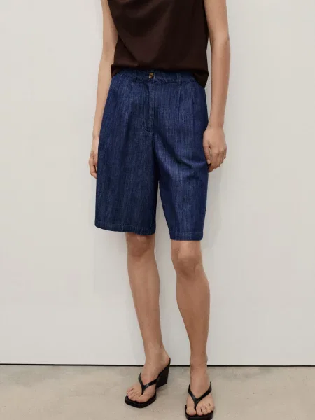 Шорти джинсові MANGO темно-синій сині