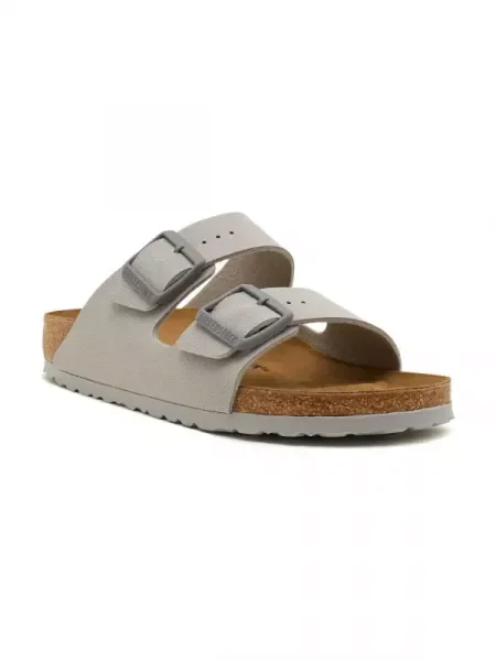 Birkenstock Papucs Arizona bőr hozzáadásával szürke