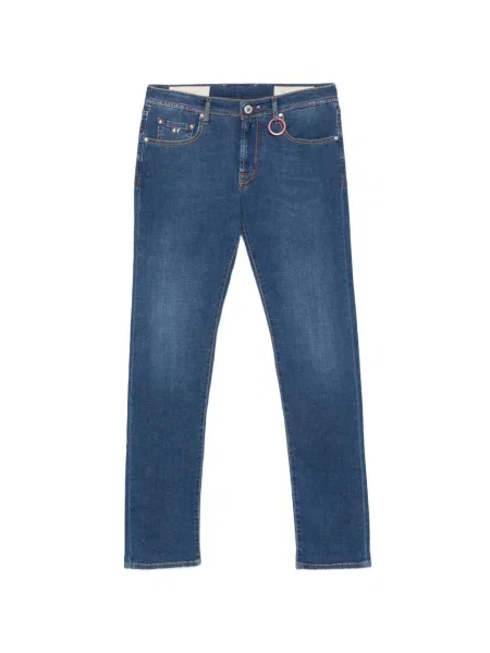 Blugi Sartoria Tramarossa cu autograf albastru