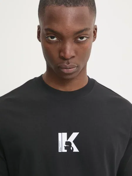 Karl Lagerfeld Jeans tricou bărbătesc din negru
