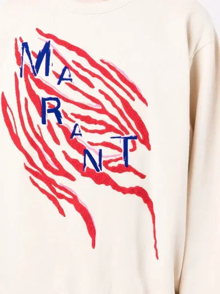 Prugasta vesta Marant s vezom bijela