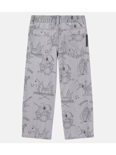 Gyerek széles szárú farmer Stella Mccartney szürke