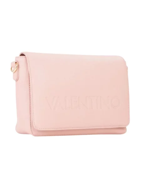 Lniana torebka crossbody Valentino By Mario Valentino różowa