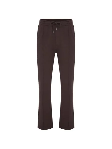 Pantaloni Megusta alergare cu autograf maro