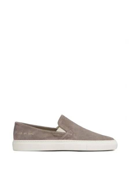 Chiloți Common Projects din piele de căprioară slip-on gri