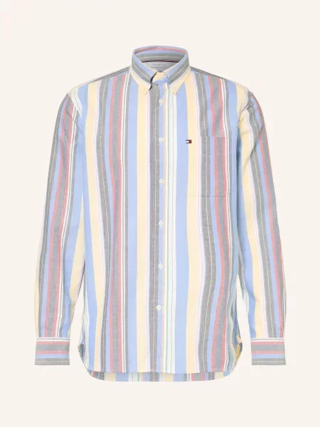Tommy Hilfiger Oxfordská Košile Classic Fit tmavě modrá / světle / tmavě žlutá červená