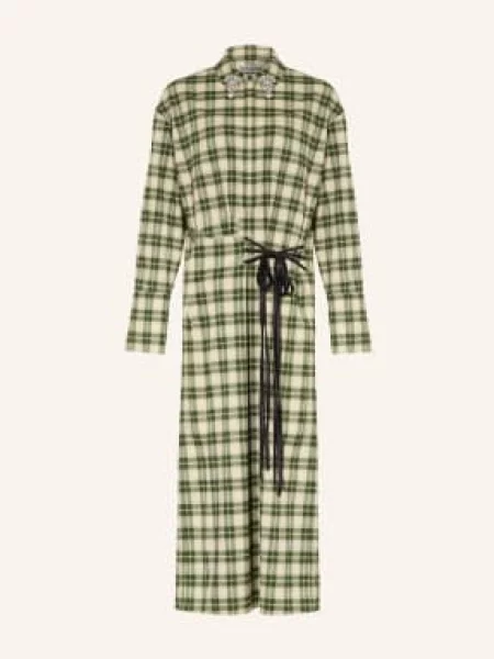 Essentiel Antwerp Sukienka Koszulowa Jid Z Kamieniami Ozdobnymi gruen zielona