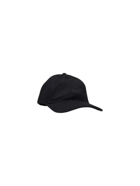Czapka z daszkiem Boss wełniana z logo czarna