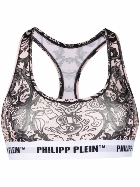 Sutien Philipp Plein cu imagine roz