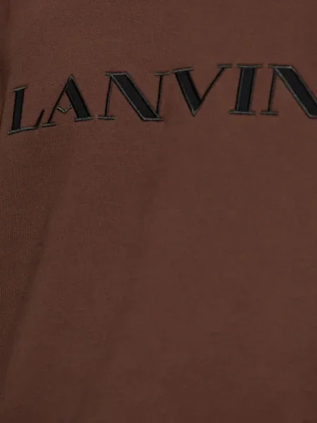Hanorac cu glugă Lanvin cu broderie maro