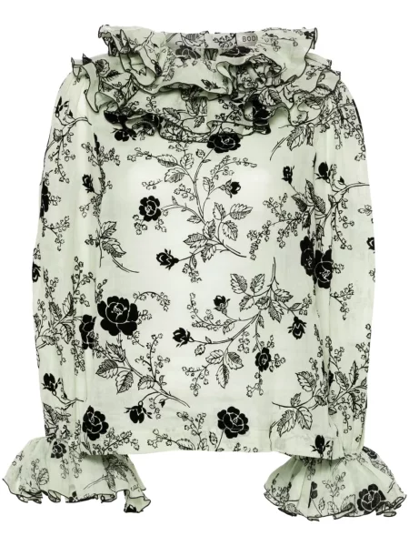 Bluză Bode cu model floral verde