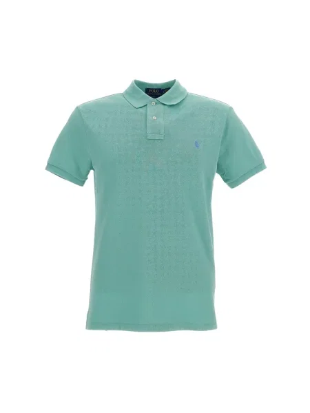 Koszulka polo z czystej bawełny o kroju slim fit Polo Ralph Lauren niebieska