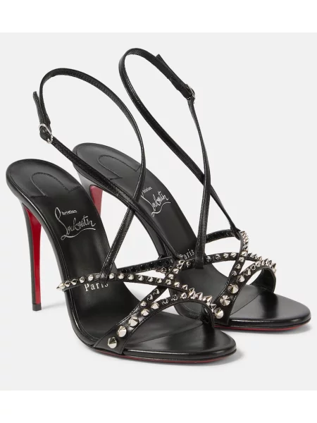 Kožené sandály Christian Louboutin černé