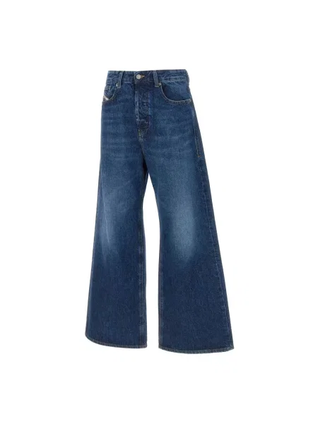Diesel jeansy wide leg D-SIRE niebieskie