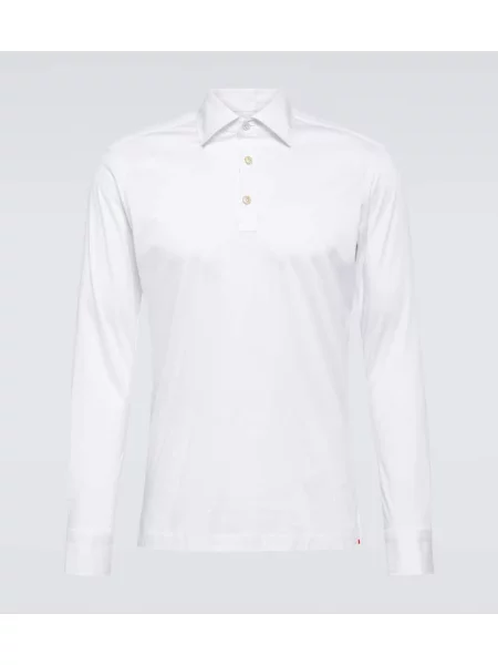 Poplínové polotričko Kiton bílé