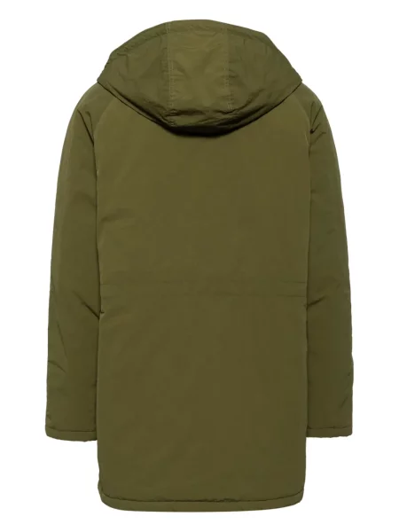 Parka Maison Kitsuné su gobtuvu su aplikacija žalia