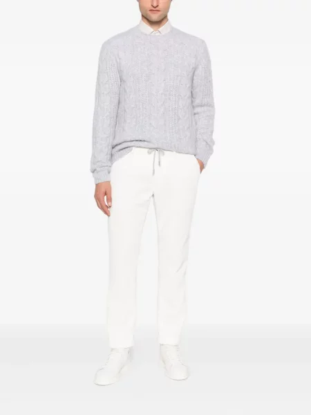 Pantaloni Eleventy alb