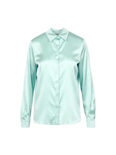 Jedwabna długa koszula Pennyblack niebieska