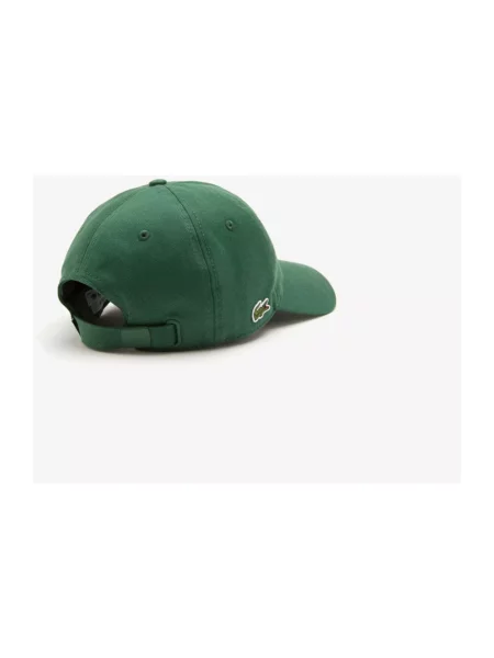 Lacoste czapka z daszkiem gładka zielony