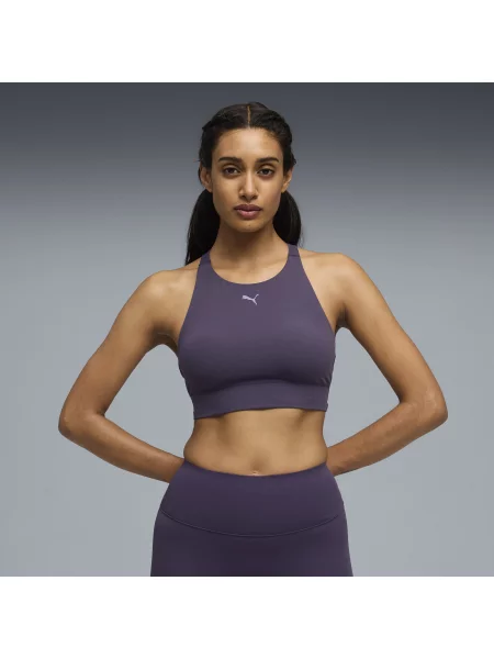 PUMA stanik z zabudowanym dekoltem SHAPELUXE Odzież S fioletowy