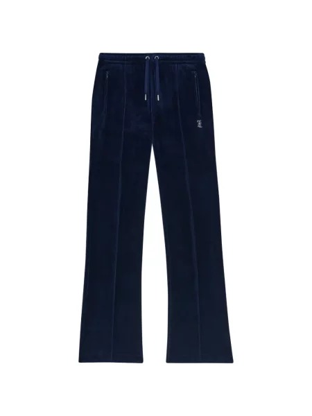 Pantaloni Juicy Couture din velur alergare albastru