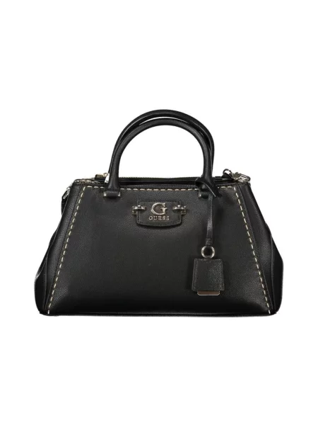 Lniana listonoszka Guess czarna