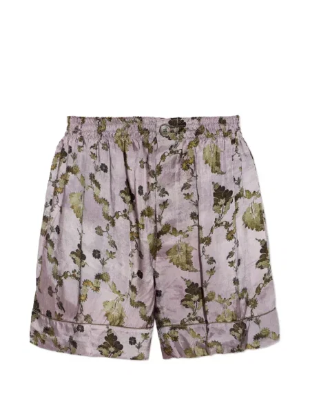 Pantaloni scurți R13 cu model floral cu imagine violet