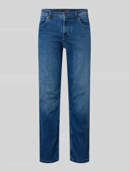 Jeansy o kroju comfort fit z wpuszczanymi Christian Berg Men niebieskie