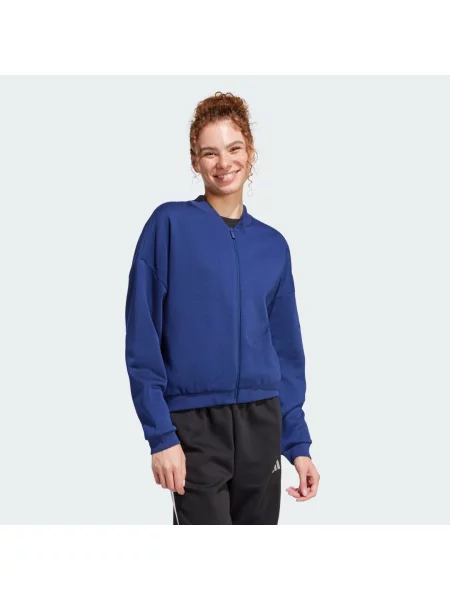 Adidas Mikina Essentials Contemporary Logo Tmavomodrá modrá