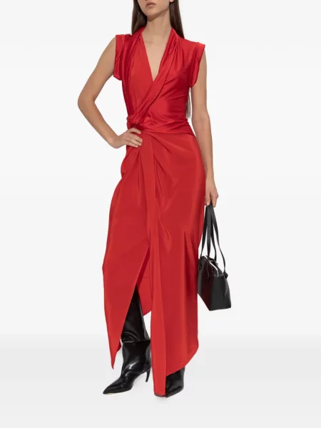 Rochie maxi Victoria Beckham de costum roșu