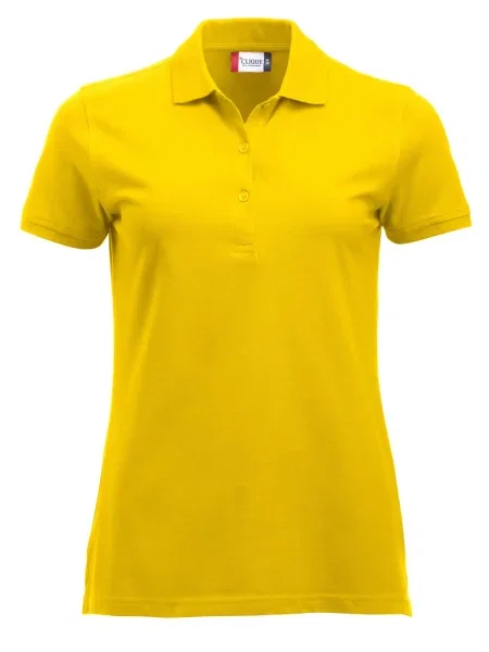 Clique Classic Marion S/S Polo – nowoczesny krój – lemon żółta
