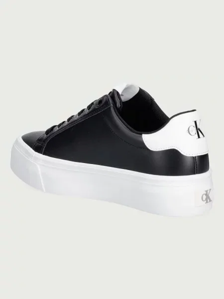 Calvin Klein VULC FLATFORM LACEUP LOW LTH sportcipő női fekete