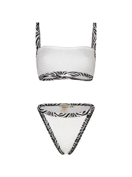 Bikini Paramidonna z nadrukiem w zebrę białe