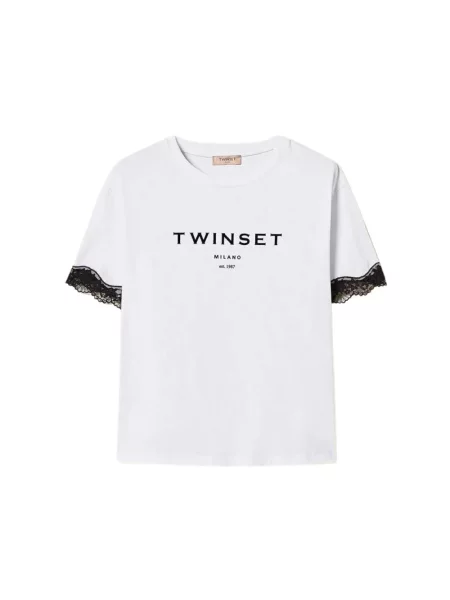 Koszulka Twinset z logo biała