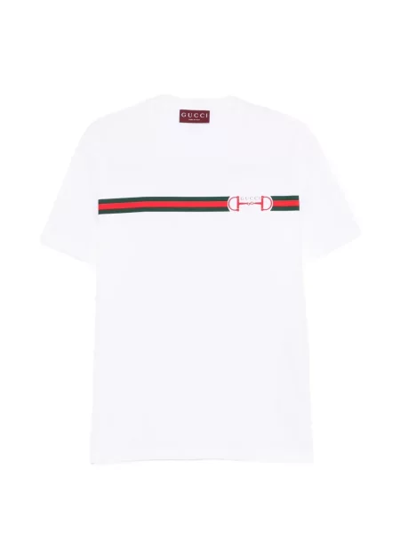 Tricou Gucci cu dungi alb