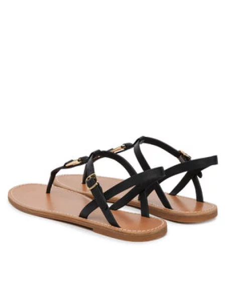 Iš natūralios odos stringai Tommy Hilfiger juoda