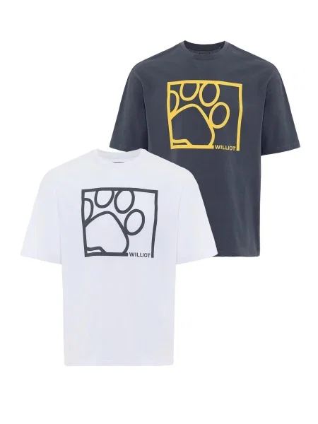 Williot Majica Raya zlato-rumena / antracit bela