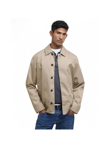 Krótka parka Barbour wodoszczelna beżowa