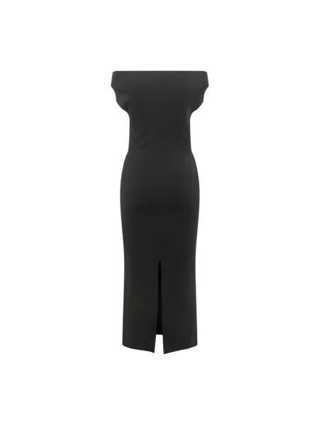 Sukienka midi Alberta Ferretti wełniana czarna