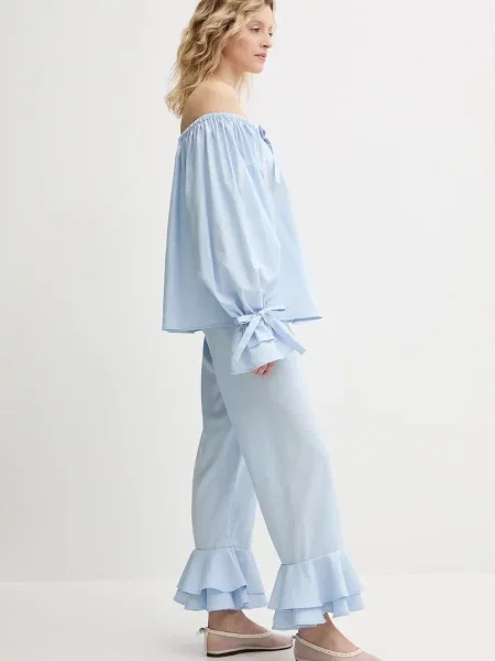 The Sleeper komplet lniany niebieski