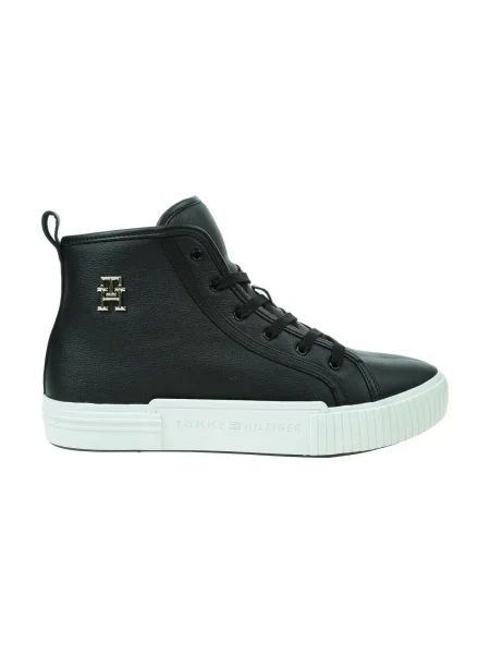 Sneakerși Tommy Hilfiger din piele negru