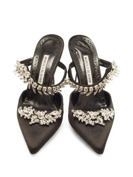 Papuci tip mules Manolo Blahnik negru