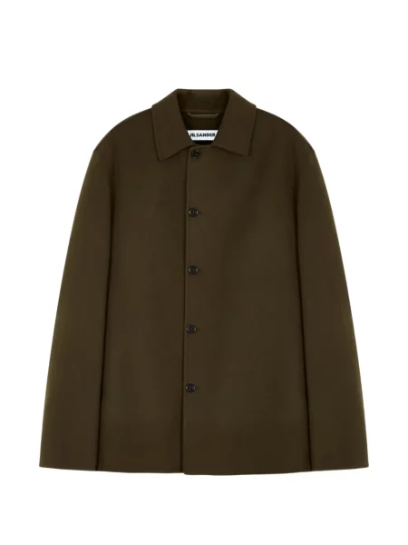 Gulerat palton Jil Sander verde
