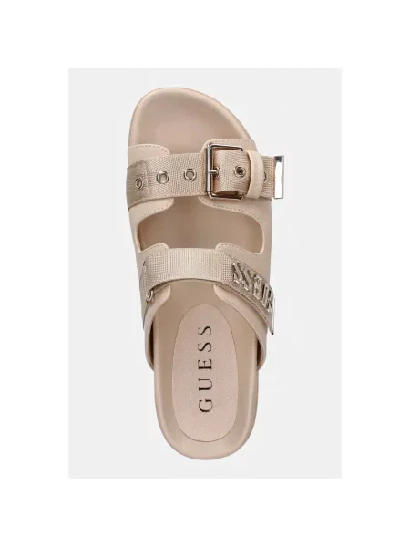 Klapki Guess beżowe