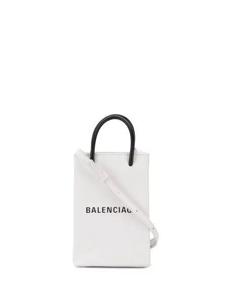 Shopper kabelka Balenciaga na ramínka bílá