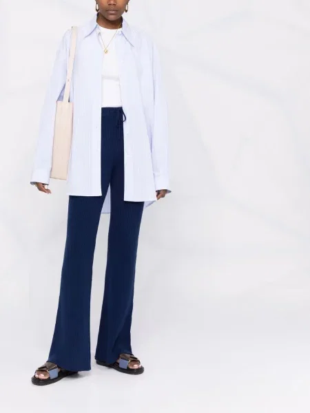 Pantaloni Alberta Ferretti evazate albastru